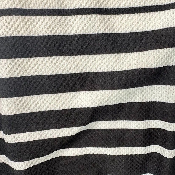 Guess Los Angeles USA Halter Striped Mini Dress Size 6 Open Back Black White - Picture 8 of 8